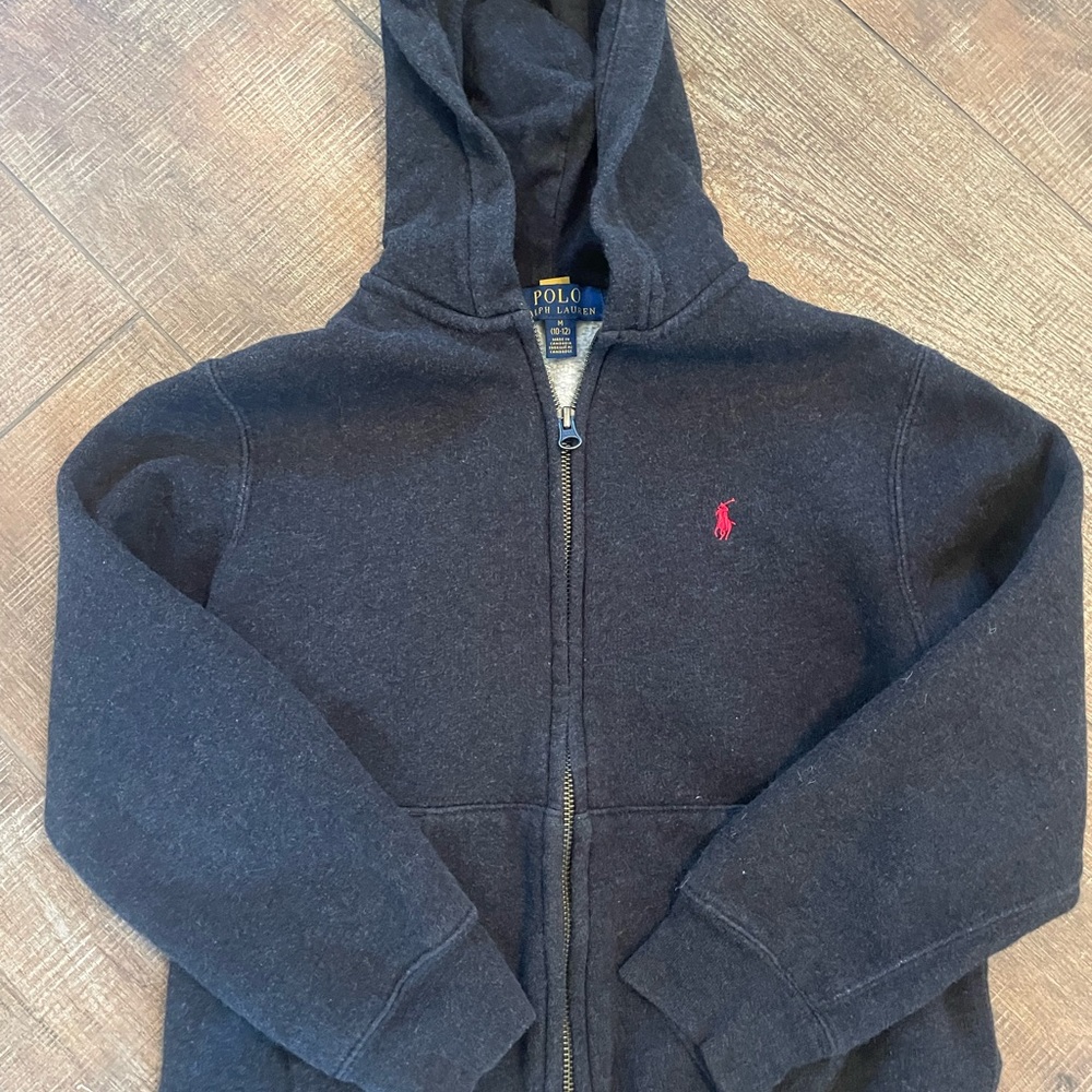 Polo by Ralph Lauren Kids Dark Grey Zip-Up Hoodie